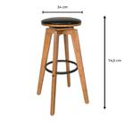 Banqueta Giratória Linhares Rivatti Em Madeira E Assento Em P