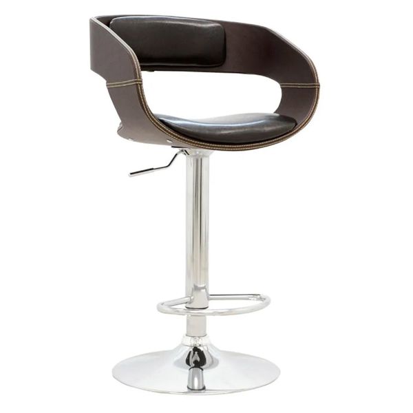 Banqueta Giratória Londrina Café Base Em Aço Cromado  - Rivat