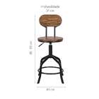 Banqueta Giratória Margot Oliver Preta