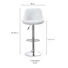 Banqueta Giratória Milano Branca