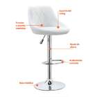 Banqueta Giratória Milano Branca