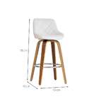 Banqueta Giratória Milano Helmond Branca