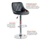 Banqueta Giratória Milano Preta