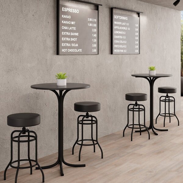 Banqueta Giratória Para Sala De Jantar Marina Preto