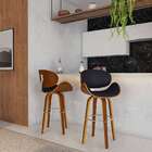 Banqueta Giratória Rotterdam Preta