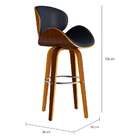 Banqueta Giratória Rotterdam Preta