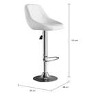 Banqueta Giratória Teramo Branca