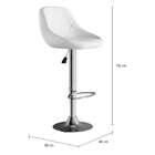 Banqueta Giratória Terracina Branca