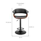 Banqueta Giratória Venlo Preta