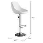 Banqueta Giratória Vicenza Branca