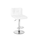 Banqueta Gomos Couro Pu Regulagem De Altura - Branca