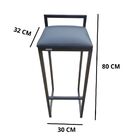 Banqueta Gourmet Alta Industrial Preto