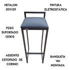Banqueta Gourmet Alta Industrial Preto