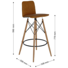 Banqueta Gourmet - Marrom Facto