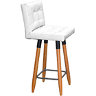 Banqueta Grace Alta Para Areá Gourmet E Balcão Cozinha Corino