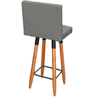 Banqueta Grace Alta Para Areá Gourmet E Balcão Cozinha Corino