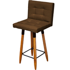 Banqueta Grace Alta Para Areá Gourmet E Balcão Cozinha Corino