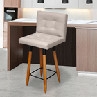 Banqueta Grace Alta Para Areá Gourmet E Balcão Cozinha Corino