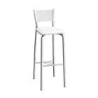 Banqueta Iaundé Branca E Cromada