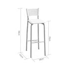 Banqueta Iaundé Branca E Cromada