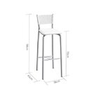 Banqueta Iaundé Branca E Cromada