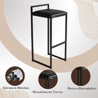 Banqueta Industrial Alta Sala Jantar Bar Bancada Cozinha Bran