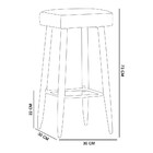 Banqueta Industrial Bari Estampado D'rossi - Triângulo Bege T