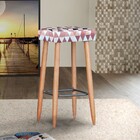 Banqueta Industrial Bari Estampado D'rossi - Triângulo Bege T