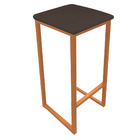 Banqueta Industrial Donna Suede Base Cobre - D'rossi - Marrom