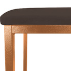 Banqueta Industrial Donna Suede Base Cobre - D'rossi - Marrom