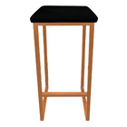 Banqueta Industrial Donna Suede Base Cobre - D'rossi - Preto