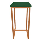 Banqueta Industrial Donna Suede Base Cobre - D'rossi - Verde