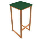 Banqueta Industrial Donna Suede Base Cobre - D'rossi - Verde