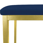 Banqueta Industrial Donna Suede Base Dourado - D'rossi - Azul