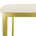 Banqueta Industrial Donna Suede Base Dourado - D'rossi - Bege