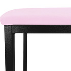 Banqueta Industrial Donna Suede Base Preto - D'rossi - Rosa B