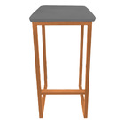 Banqueta Industrial Donna Suede Grafite Base Cobre - D'rossi