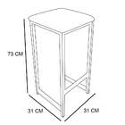 Banqueta Industrial Donna Suede Rosa Bebê Base Dourado - D'ro