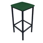 Banqueta Industrial Donna Suede Verde Base Preto D'rossi