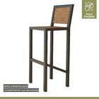 Banqueta Industrial Em Aço E Mdf Yescasa Grafite/siena