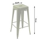 Banqueta Industrial Large Laranja Mor