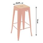 Banqueta Industrial Large Laranja Mor