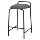 Banqueta Industrial Linx Média Com Assento Estofado Preto/gra