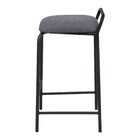 Banqueta Industrial Linx Média Com Assento Estofado Tecido:li