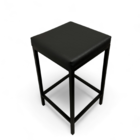 Banqueta Industrial Quadro Estofado - Preto - 65cm (cozinha B