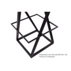 Banqueta Industrial Zênite Estofada - Preto - 75cm (cozinha B