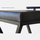 Banqueta Industrial Zênite Preto  Assento Estofado Preto  65cm