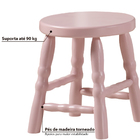 Banqueta Infantil Dallas - Rosa Bebê