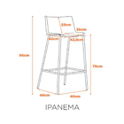 Banqueta Ipanema Alta - Nude