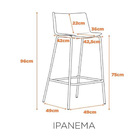 Banqueta Ipanema Alta - Verde Aloe